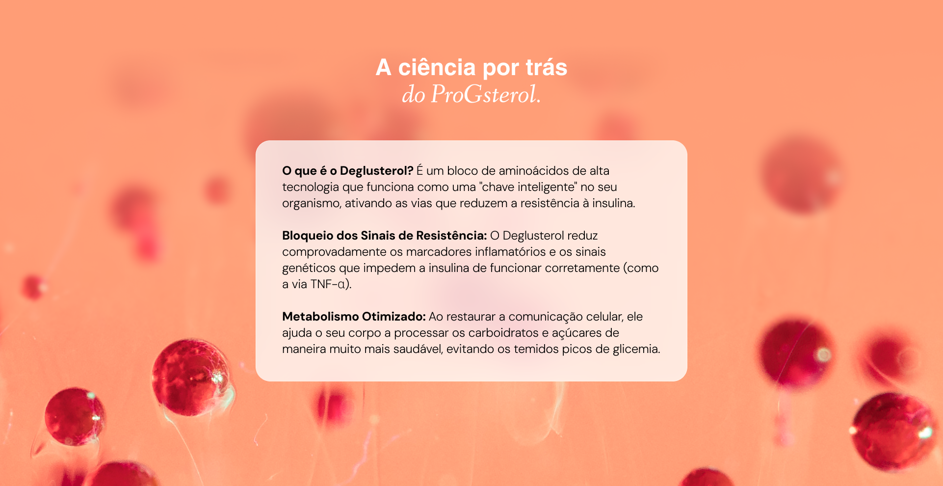 O que é o Deglusterol? É um bloco de aminoácidos de alta tecnologia que funciona como uma 
